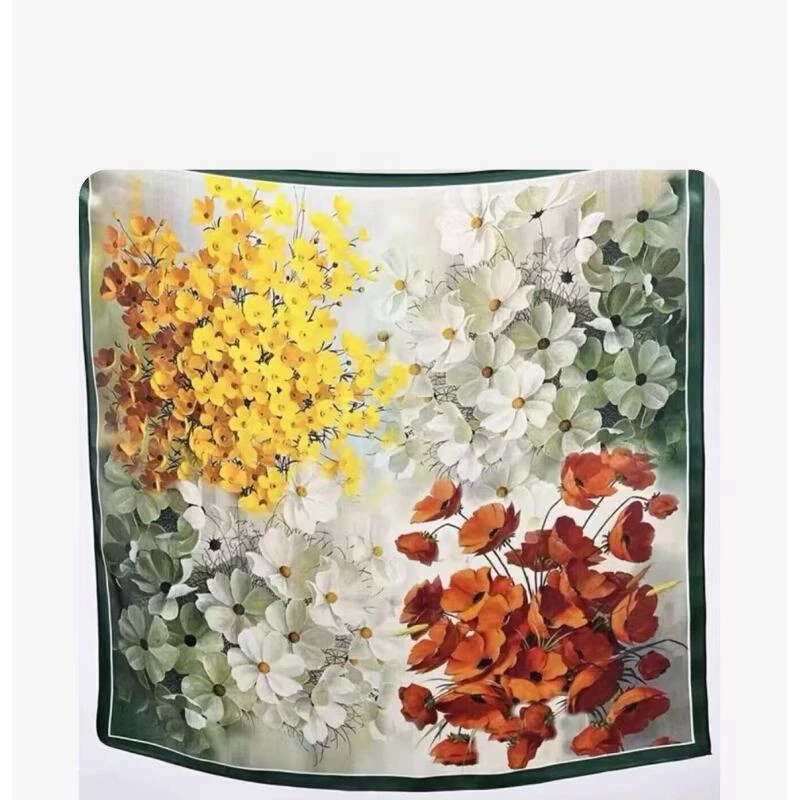S9 瑕疵四色花语 110*110左右围巾