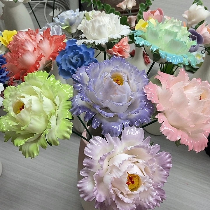 陶瓷纯手工捏花设计