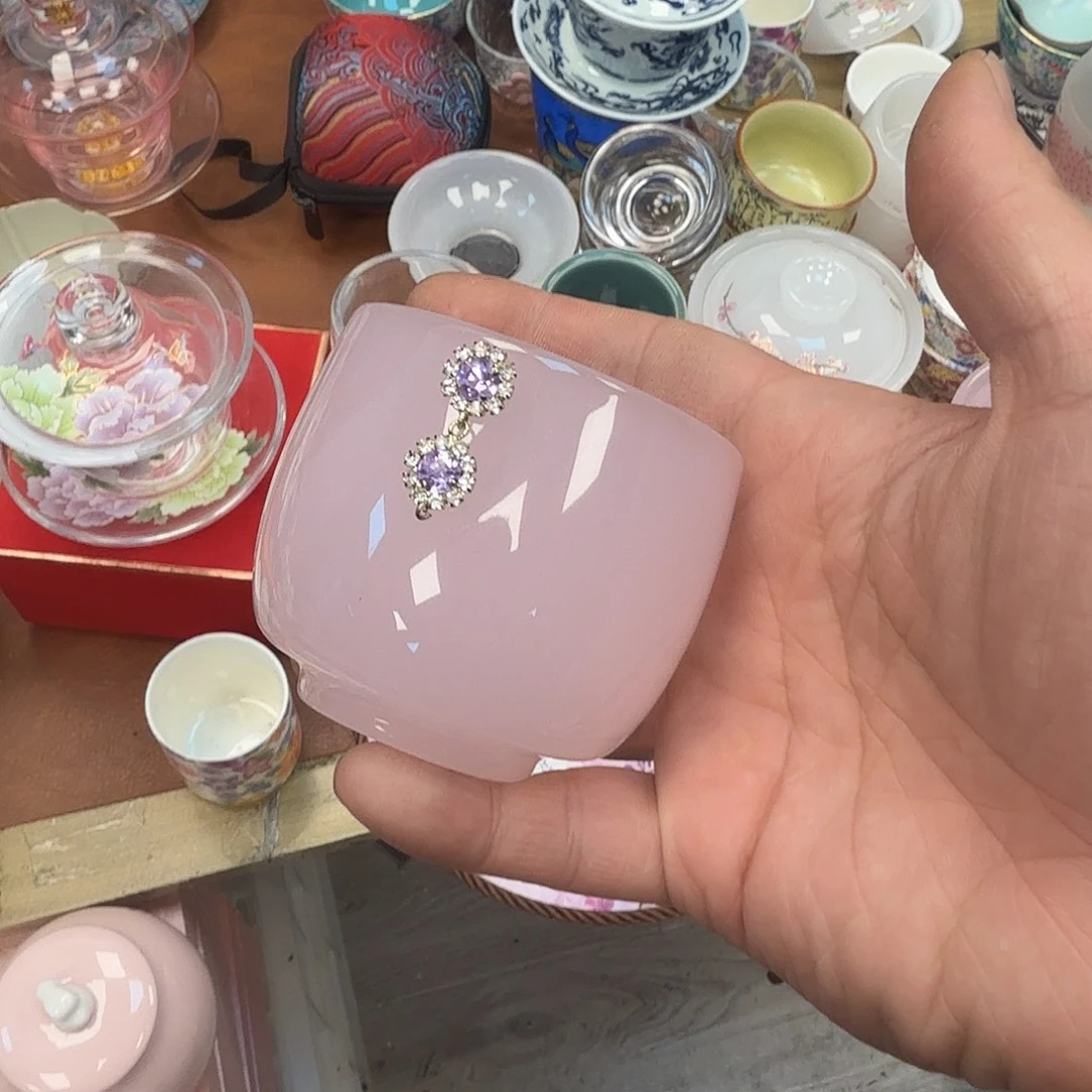 粉禅定杯一个琉璃