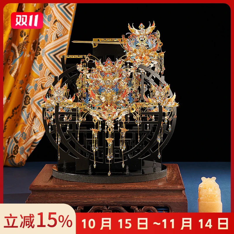 拼酷百鸟朝凤3D可佩带金属拼图手工diy配饰情侣情人节结婚礼物