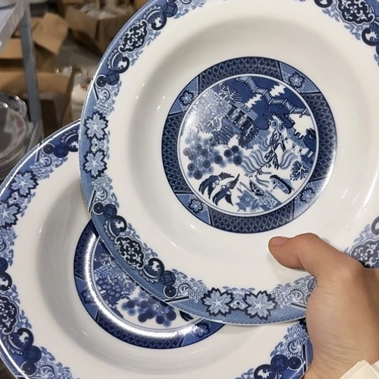 盘8寸深盘两个陶瓷陶瓷