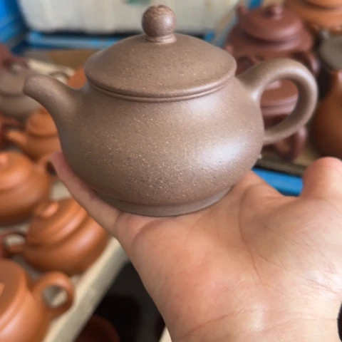 紫砂茶壶蟹壳青料220cc