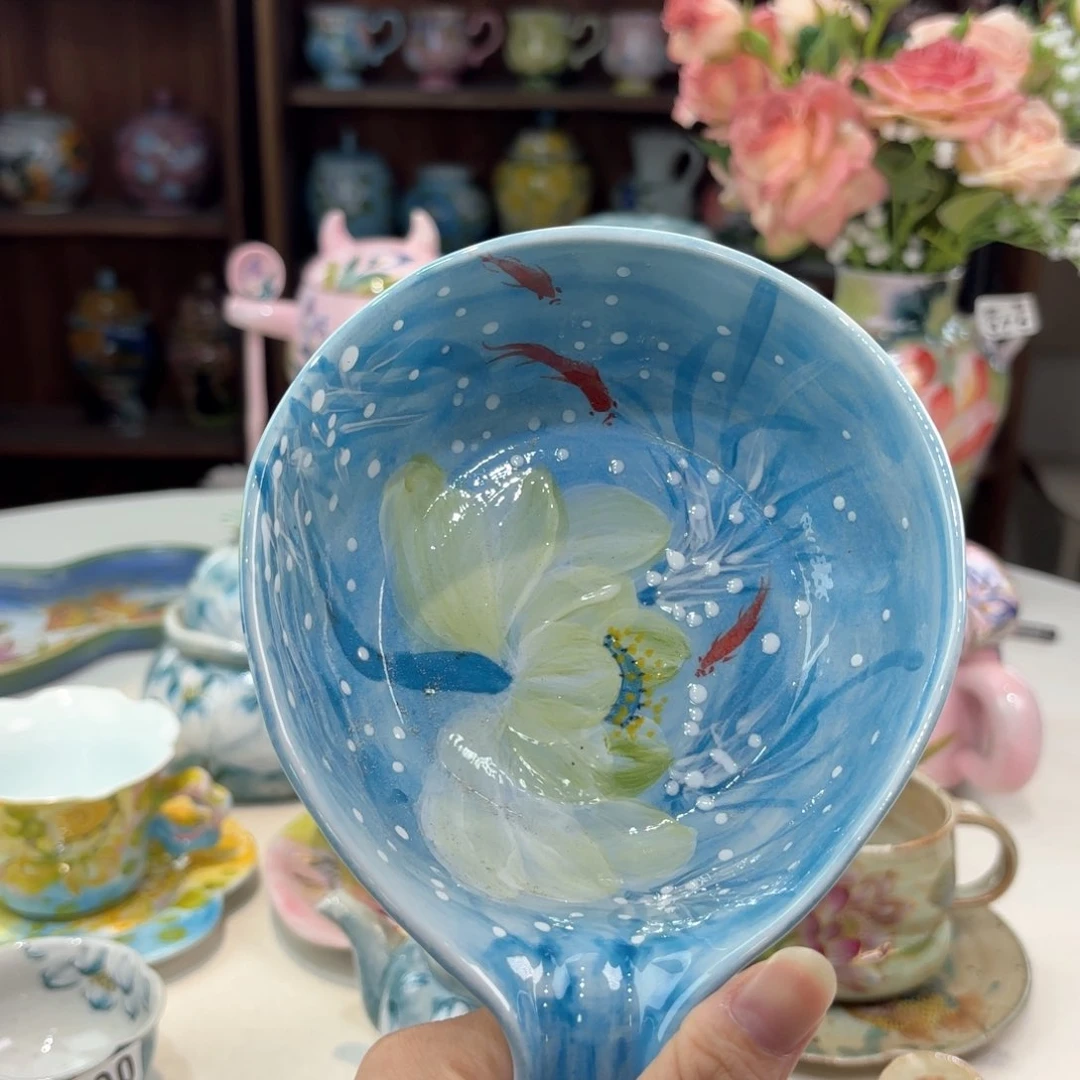 景德镇手绘高温釉下彩陶瓷茶具