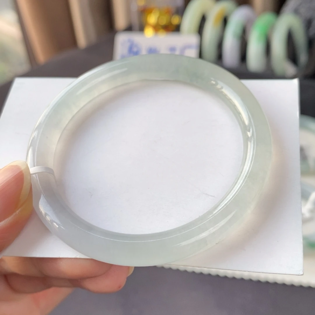 翡翠未镶嵌手镯冰晴53