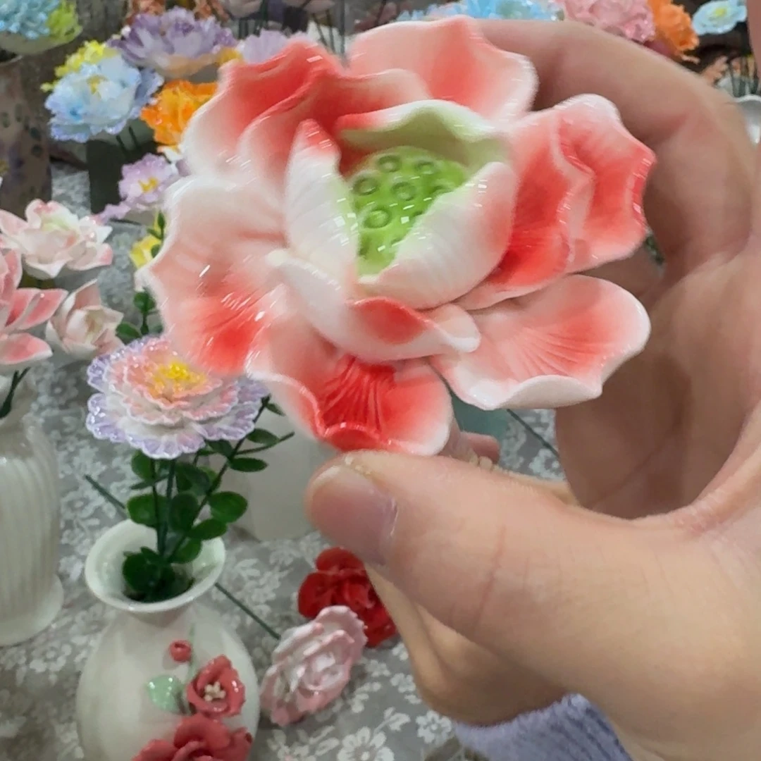 陶瓷花拍满20元发货，随意退款拉黑