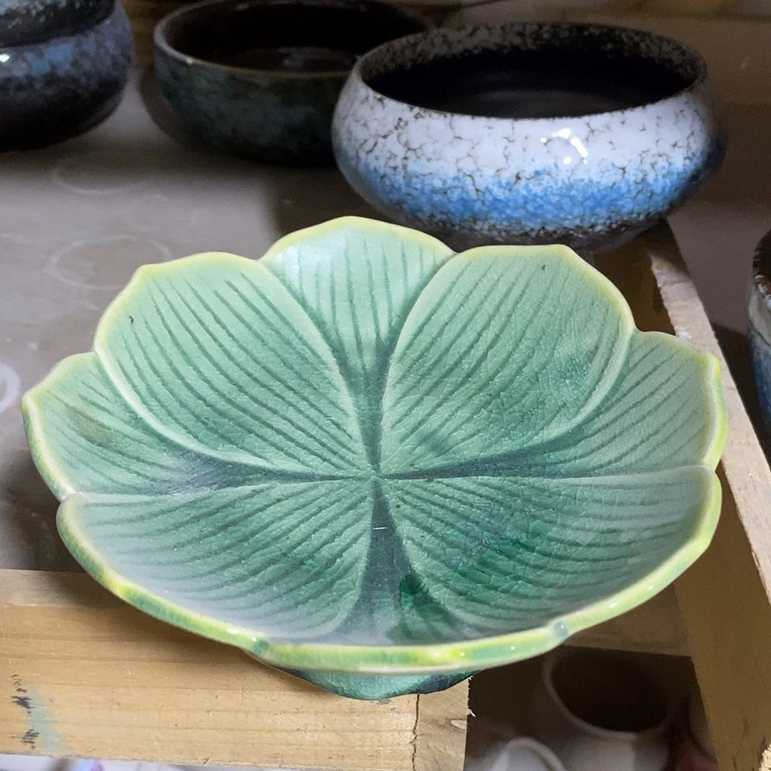 摆件水培陶盆无孔 瑕疵介意勿拍