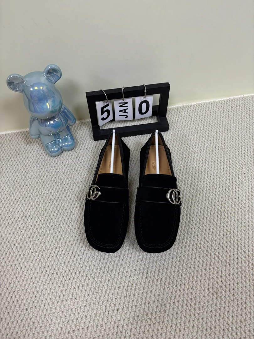 爆款豆豆鞋男款时尚百搭男士真皮牛皮磨砂皮舒适透气豆豆鞋乐福鞋