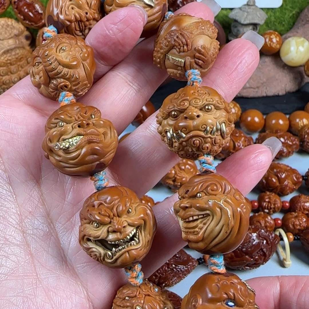 橄榄核手串/手链镶嵌恶僧手持