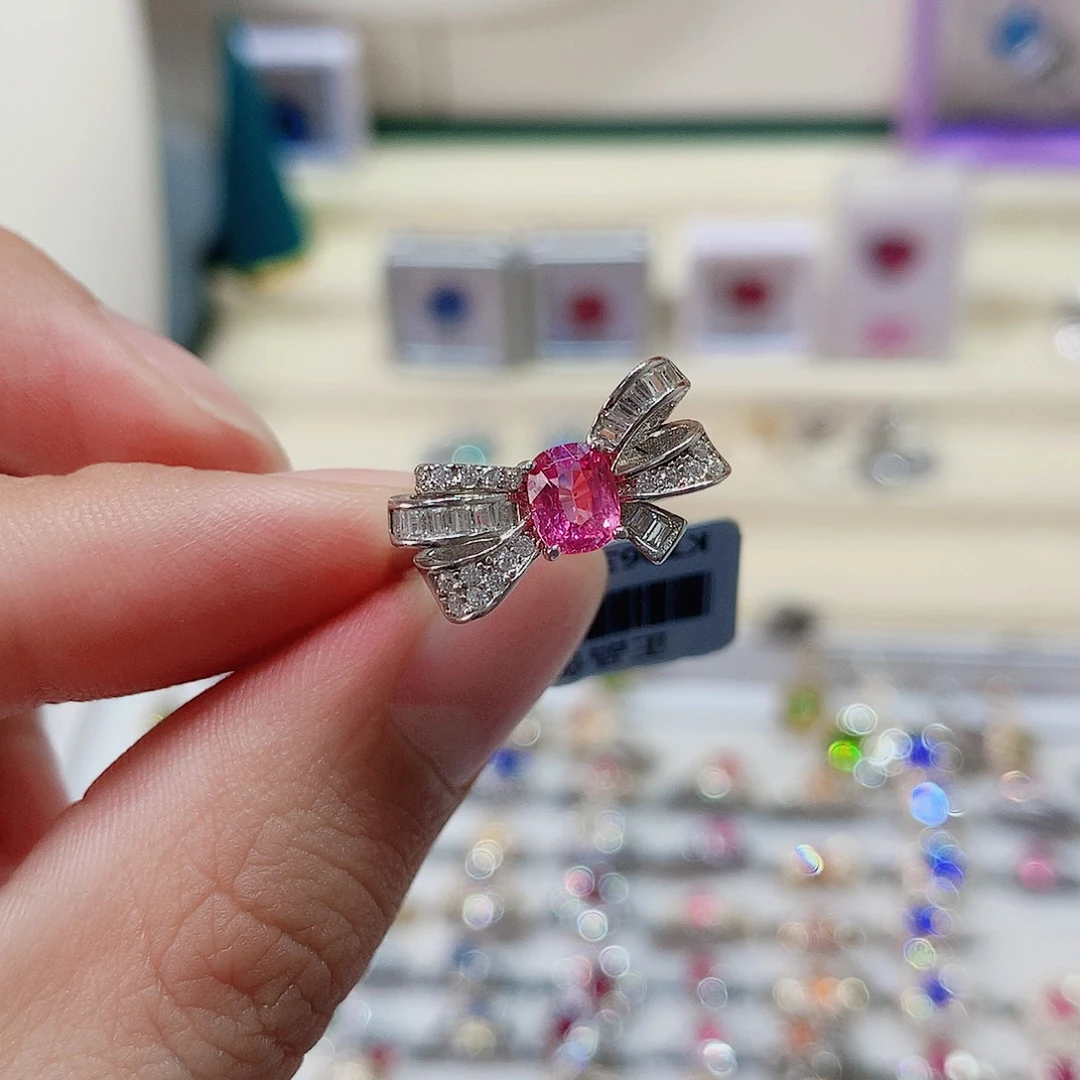 尖晶石戒指戒指银S925镶嵌