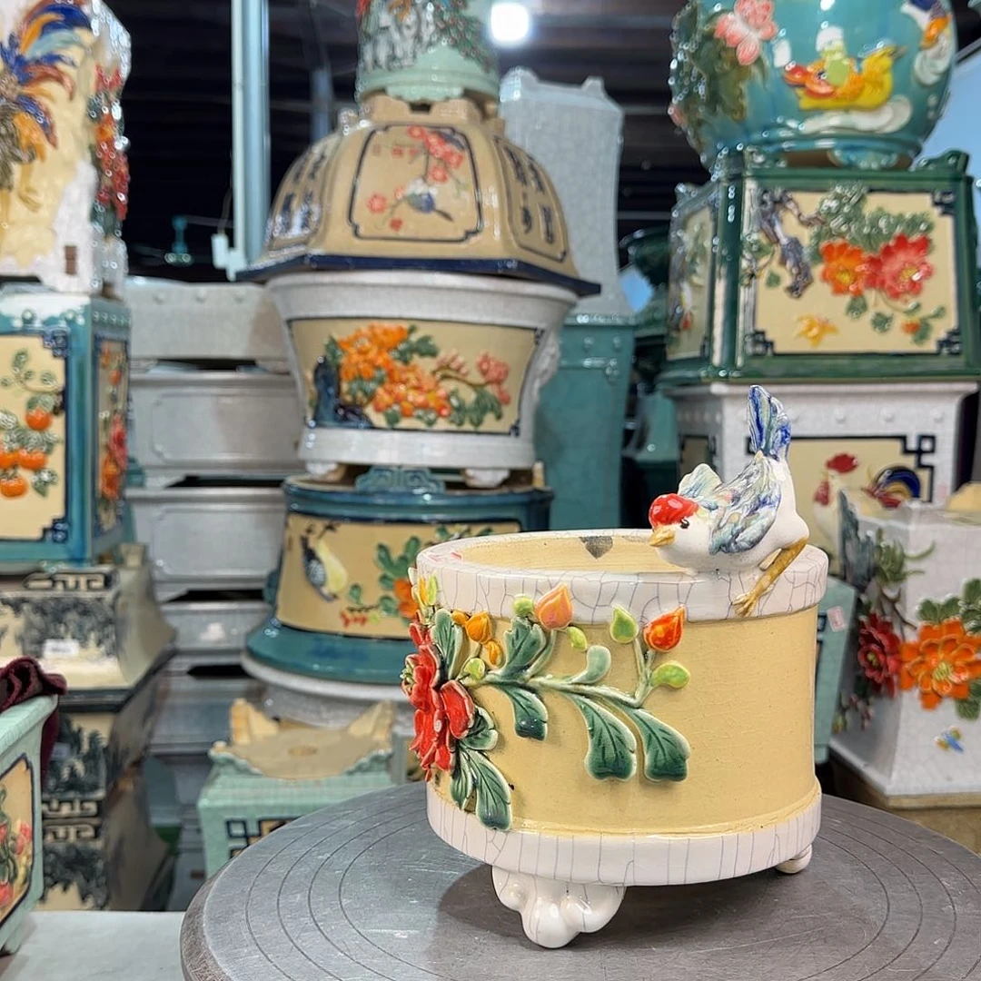 红陶五****）岭南丝湾花盆