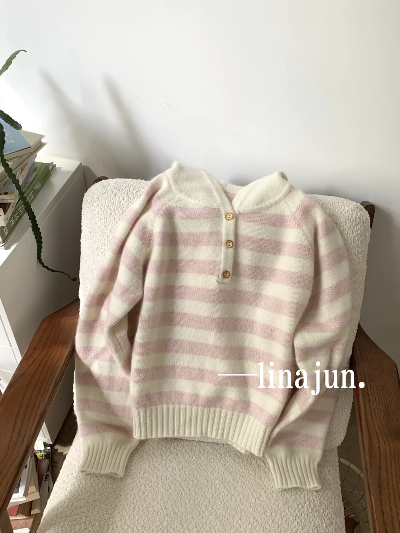 10.4秋冬季新款韩系百搭连帽三粒扣宽松显瘦套头毛衣