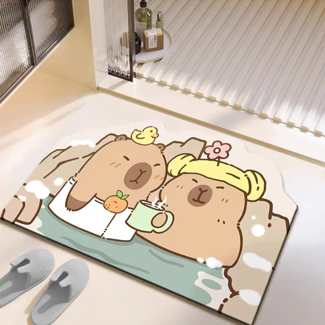 【硅藻泥】卡皮巴拉2 浴室卫生间时尚垫吸水耐磨防滑裁剪舒适毯