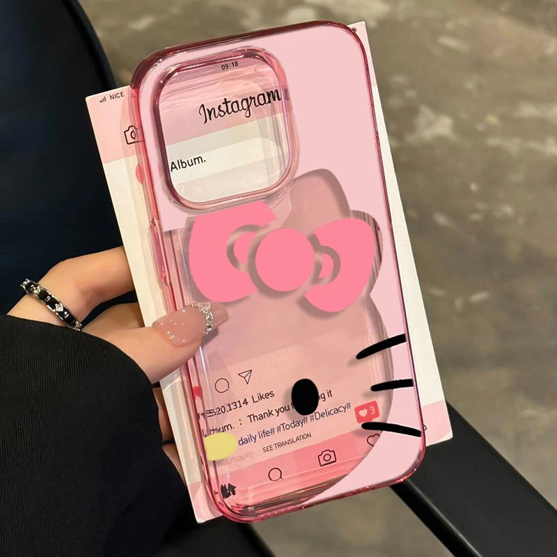 镂空半脸KT适用iPhone16苹果14_15PROMAX软13手机壳12防摔11卡通X