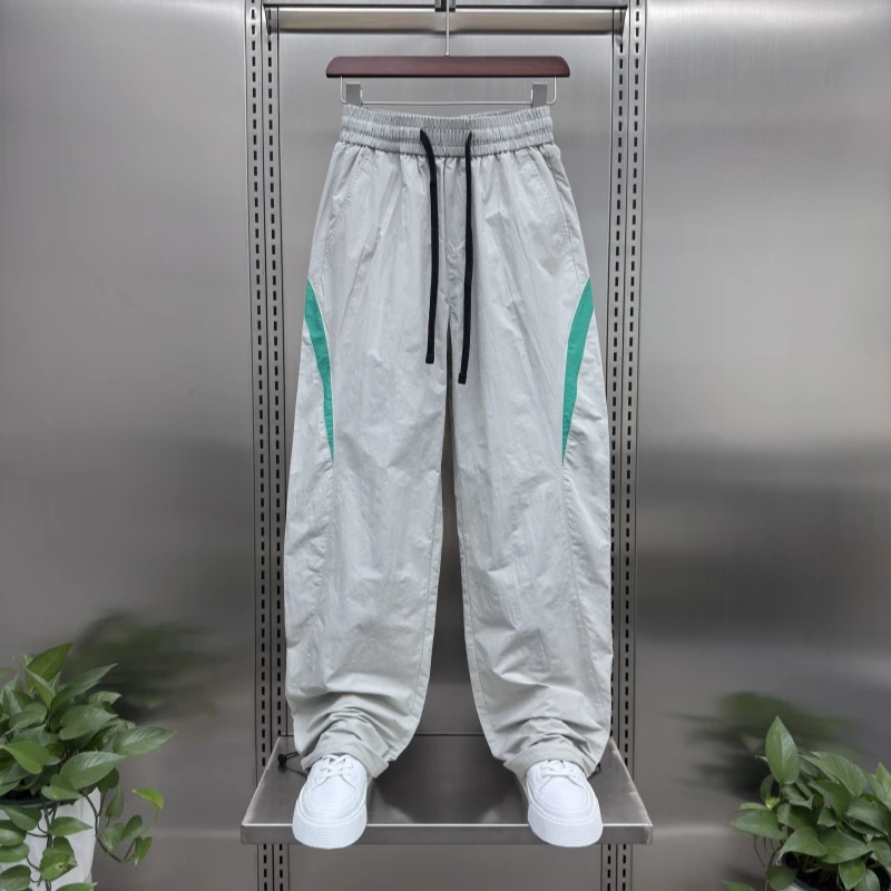 2025夏季新款工装休闲裤男潮流韩版宽松运动裤青少年痞帅束脚长裤