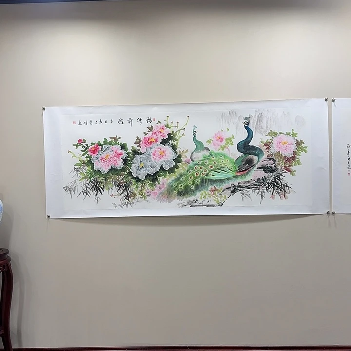 国画精品纯手绘180×70