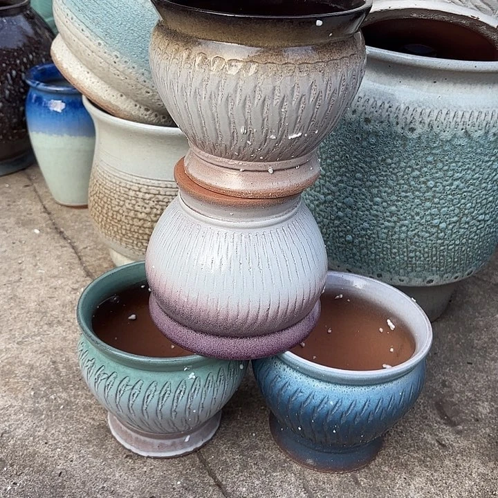 红陶四个口径15高度13