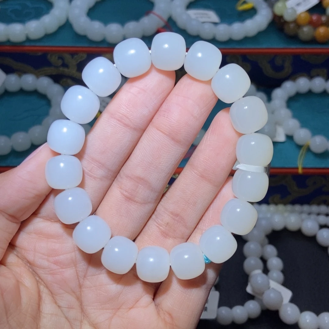 设***道和田玉未镶嵌手串12m老型