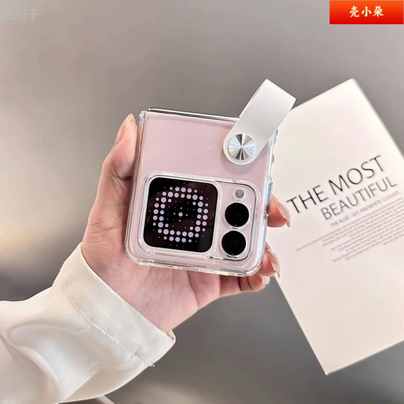 适用华为nova Flip手机壳简约透明手提软壳novaFlip折叠屏保护套