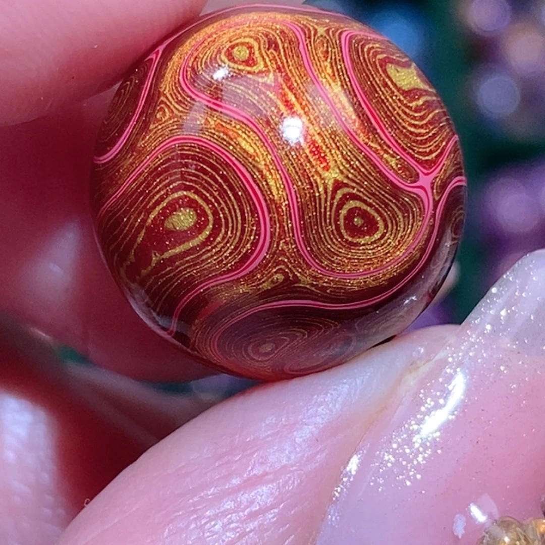 大漆珠1.5千层犀皮孤品