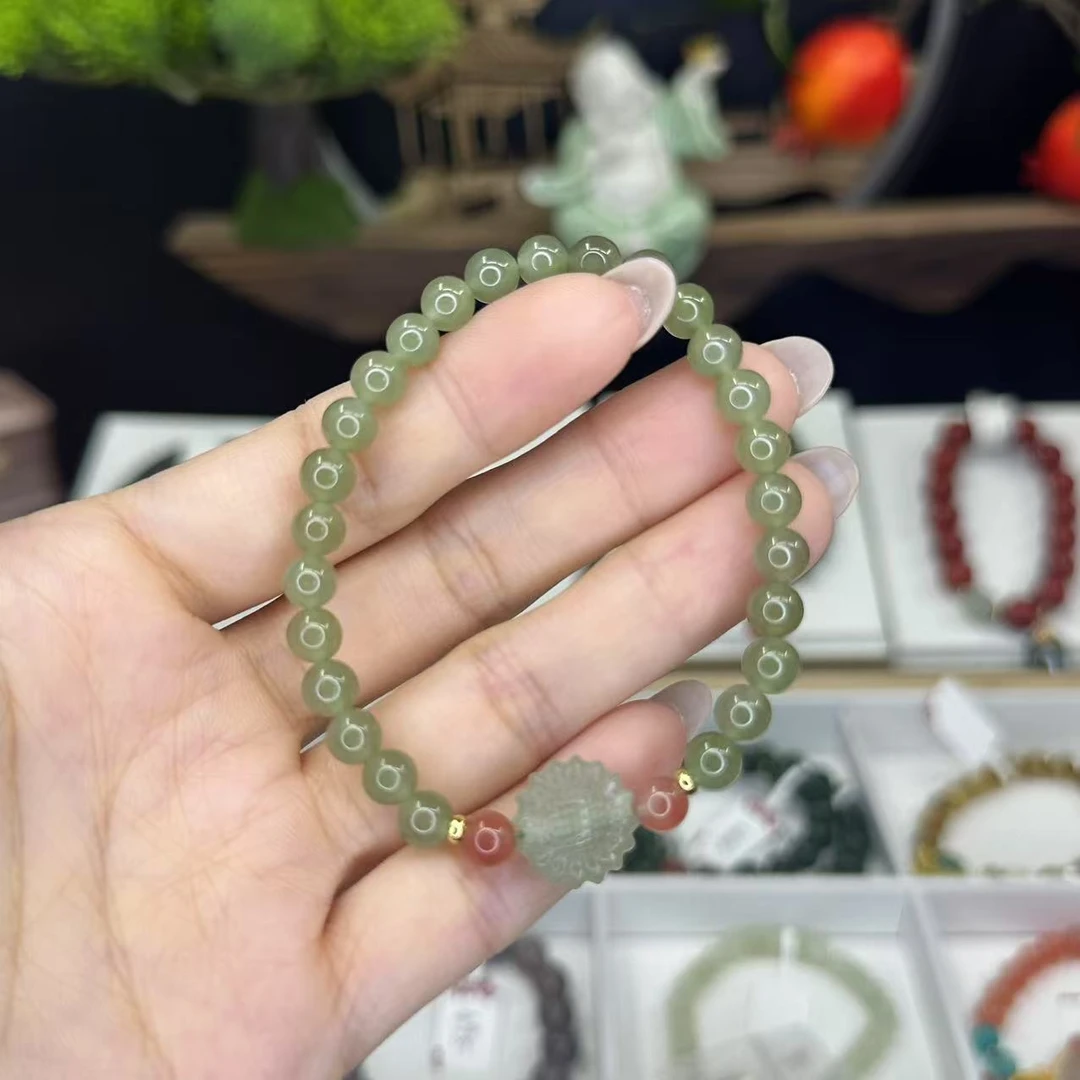 （新年好礼）和田玉向阳花手链085