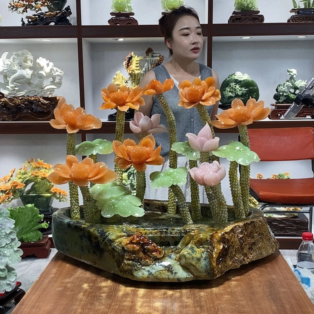 骑***漠玉山水摆件 玄关摆件