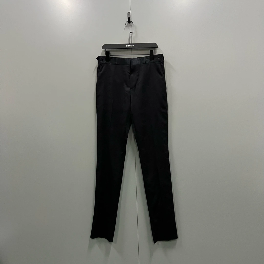 未使用 LouisVuitton/路易威登 yy 黑色暗纹链条长裤 38码 012395