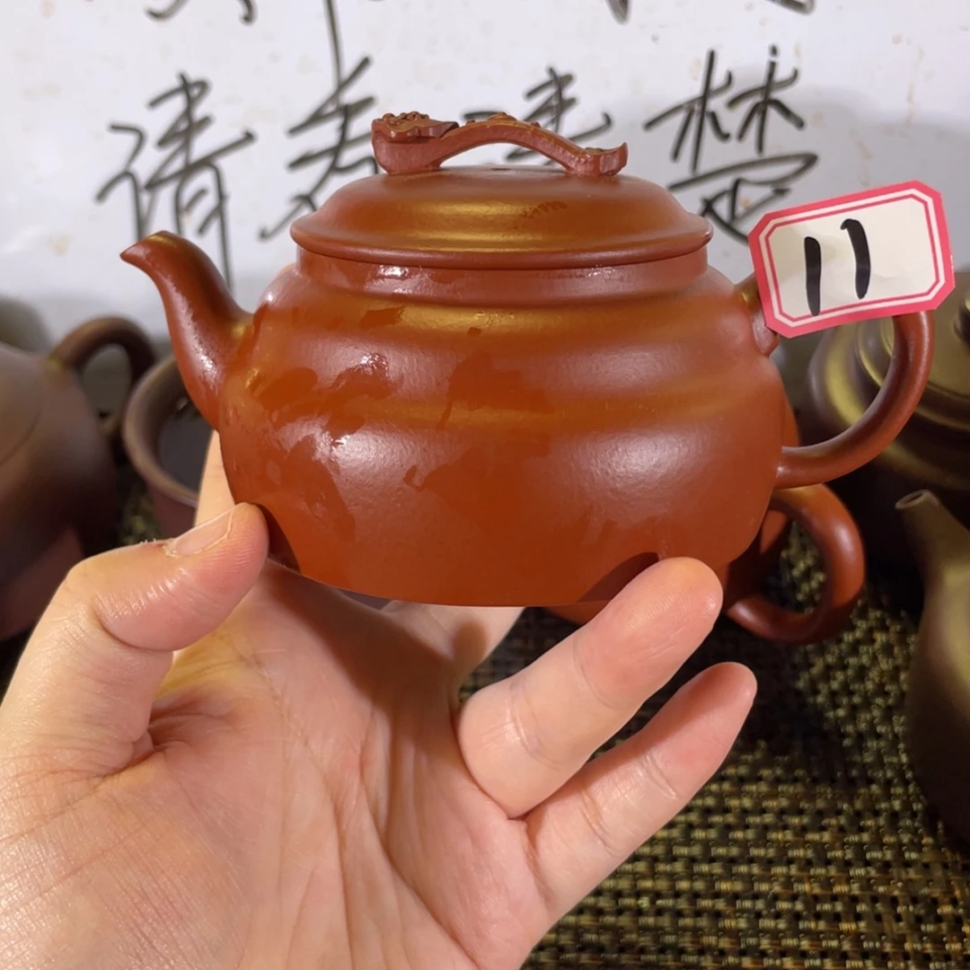 㞢***㔫茶壶紫砂如意微瑕