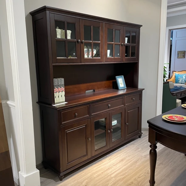 【品牌代工】尚品E5403美式全实木餐边柜环保家具餐厅家用