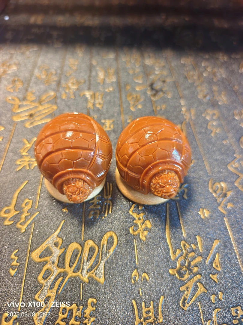 巴西橄榄核核雕  帝王龟纯手工