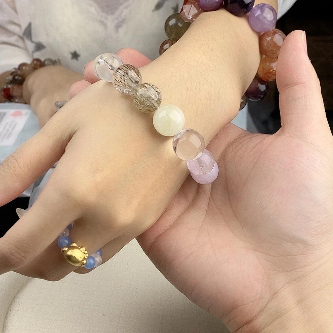 手链银S925镀金镶嵌水晶