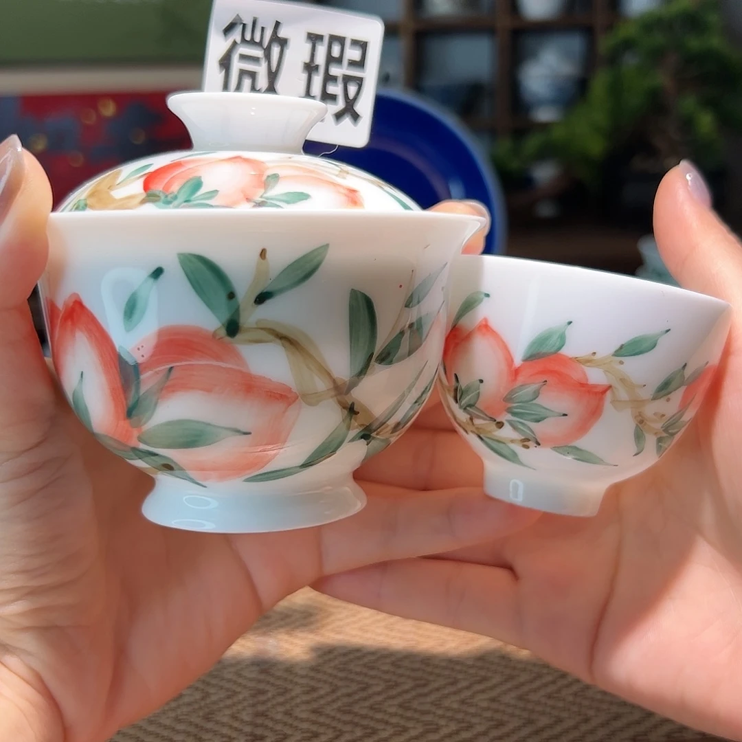 【闪购商品】微瑕 手绘 盖碗