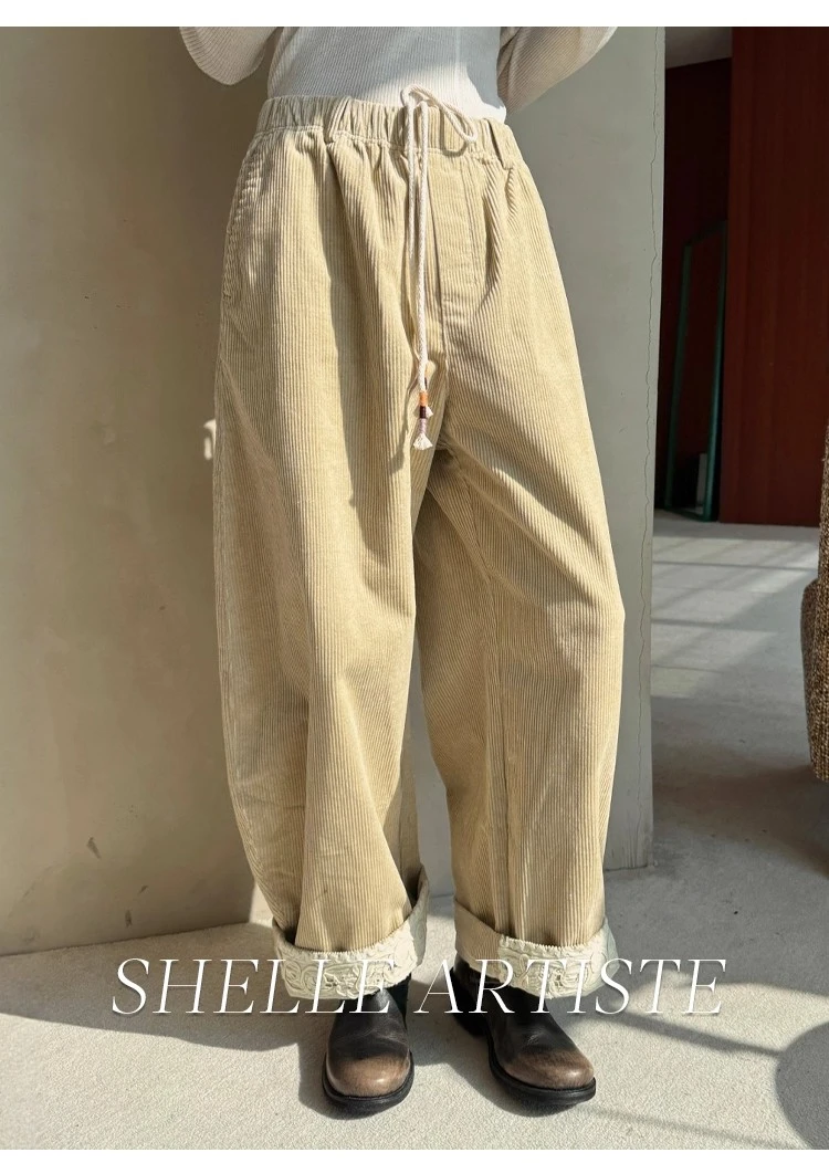 【茉舍】Shelle Artiste 跳舞吧灯芯绒裤S62XP1183-1499