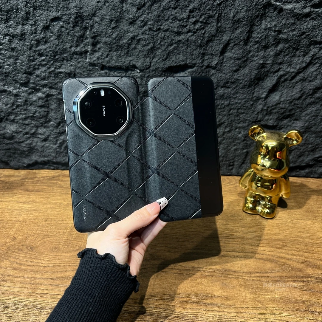 适用于华为mate80rs非凡大师手机壳磁吸翻盖皮套真皮保护套mate80