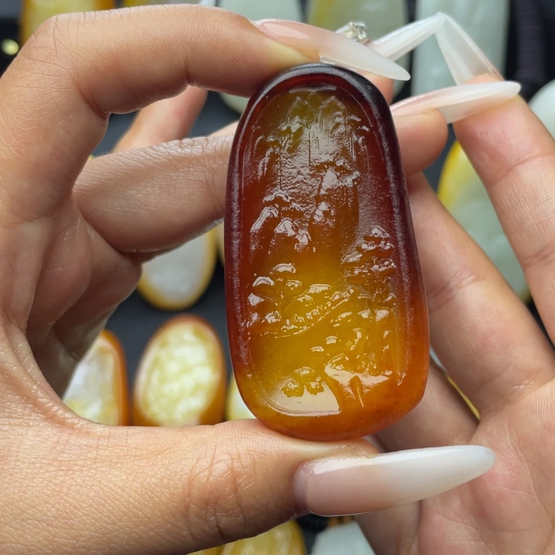 和田玉未镶嵌挂件