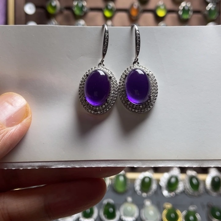 蛇纹石玉银S925镶嵌戒指