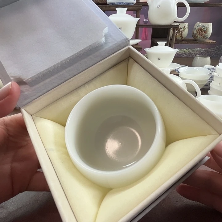 隐唐窑系列/精工璞玉素烧自生釉170ml罗汉杯