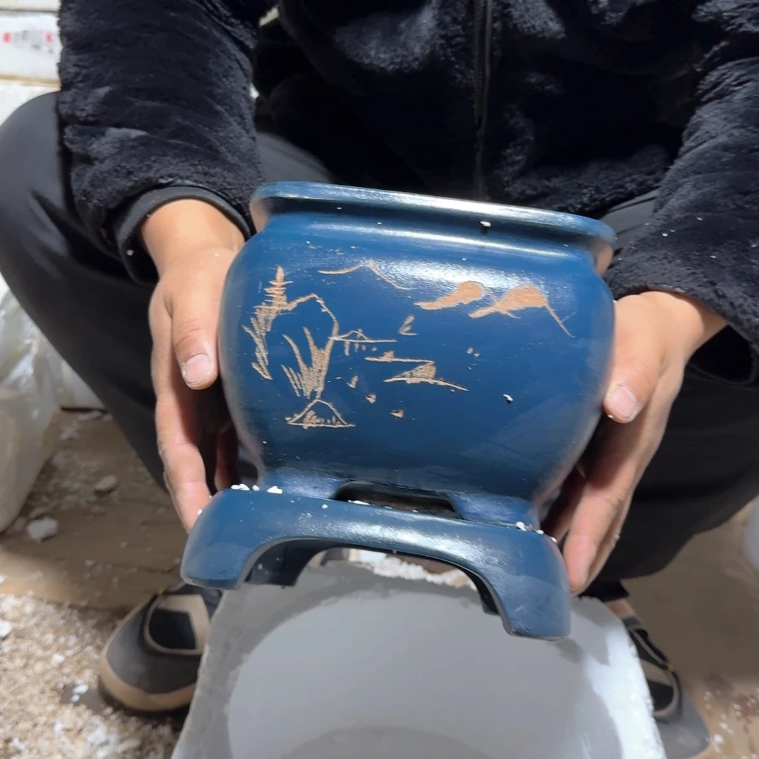 紫砂花盆口径20高度20