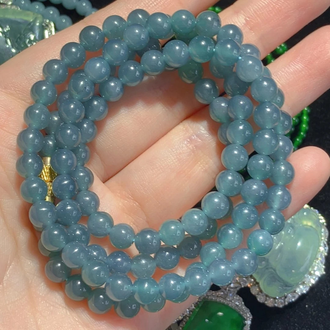颈饰未镶嵌翡翠6MM珠链