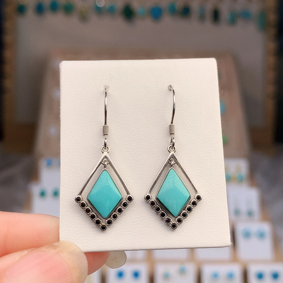 绿松石银S925镶嵌颈饰