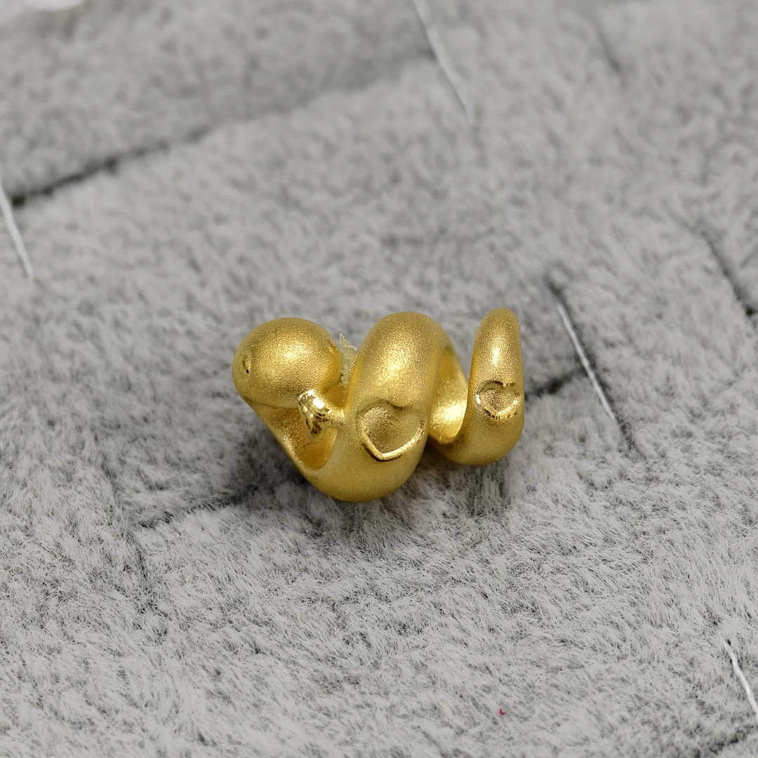 【周老板】足金爱心卷卷蛇配件 不支持七天无理由