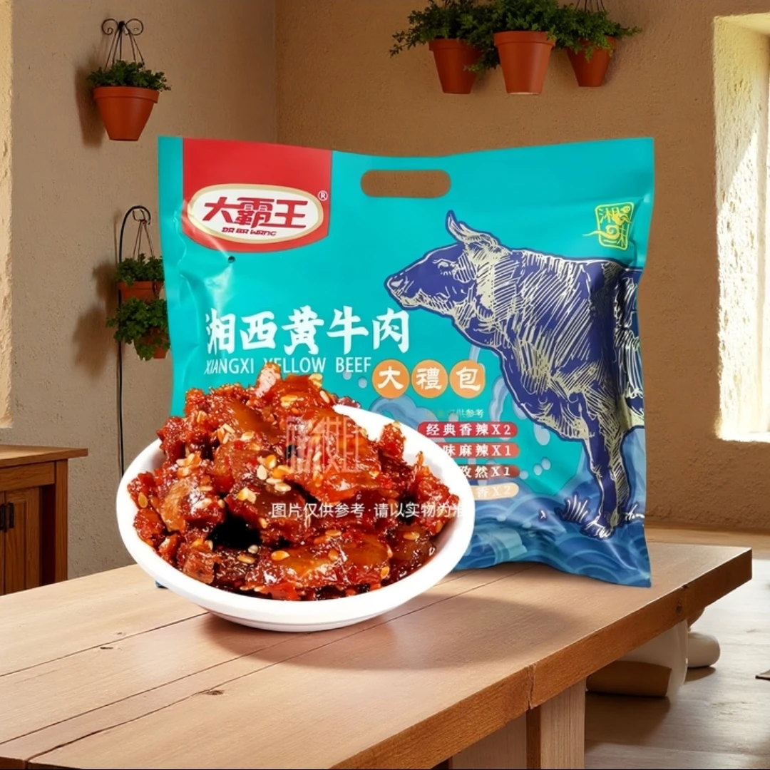 大霸王 经典香辣湘味麻辣茴香孜然经典五香酱卤湘西黄牛肉420g