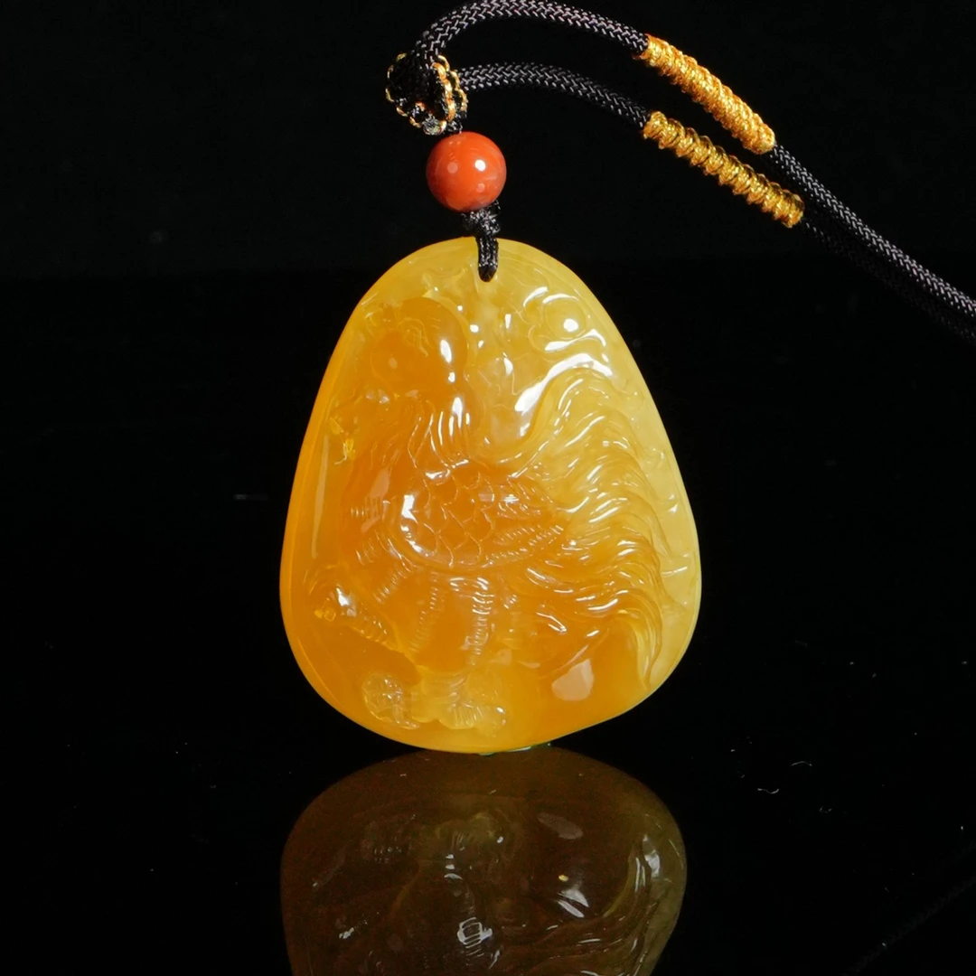 DY-M1241俄料鸡油黄金鸡吊坠20.45g