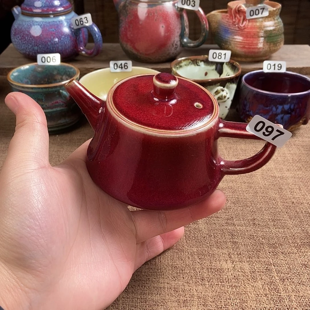 瓷片钧瓷茶壶茶具