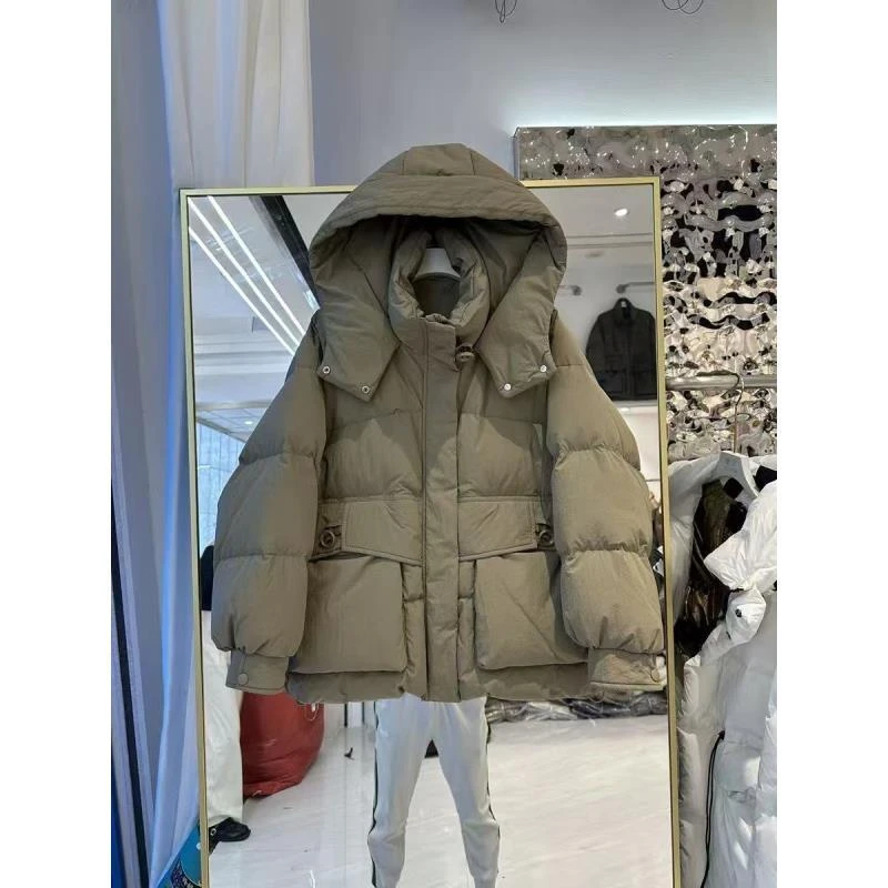 小妮021棉服女短款2025冬季新款韩版宽松ins棉袄外套加厚保暖连帽