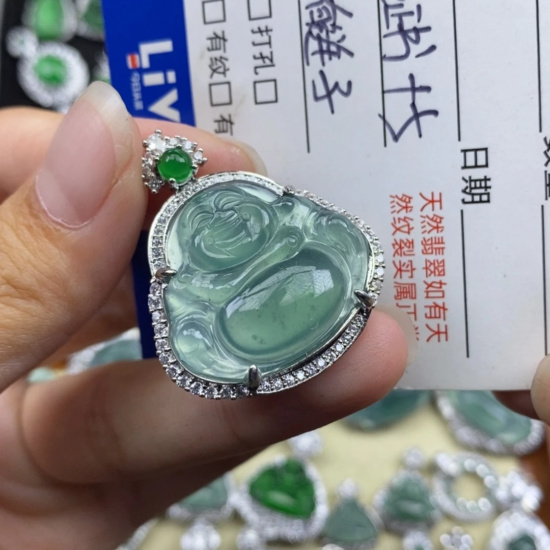 翡翠未镶嵌颈饰天然