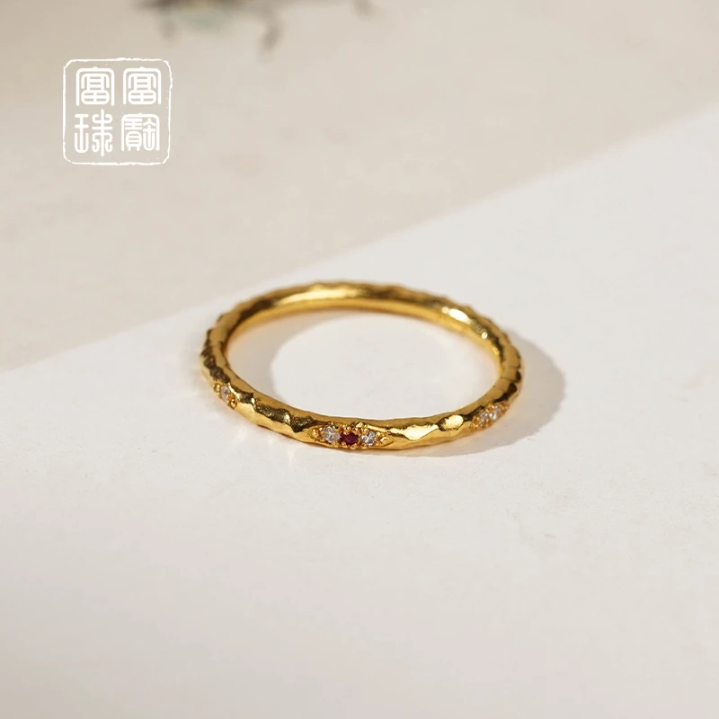 【叠美】富富珠宝 18k金百搭戒指（天然珠宝多样性发）