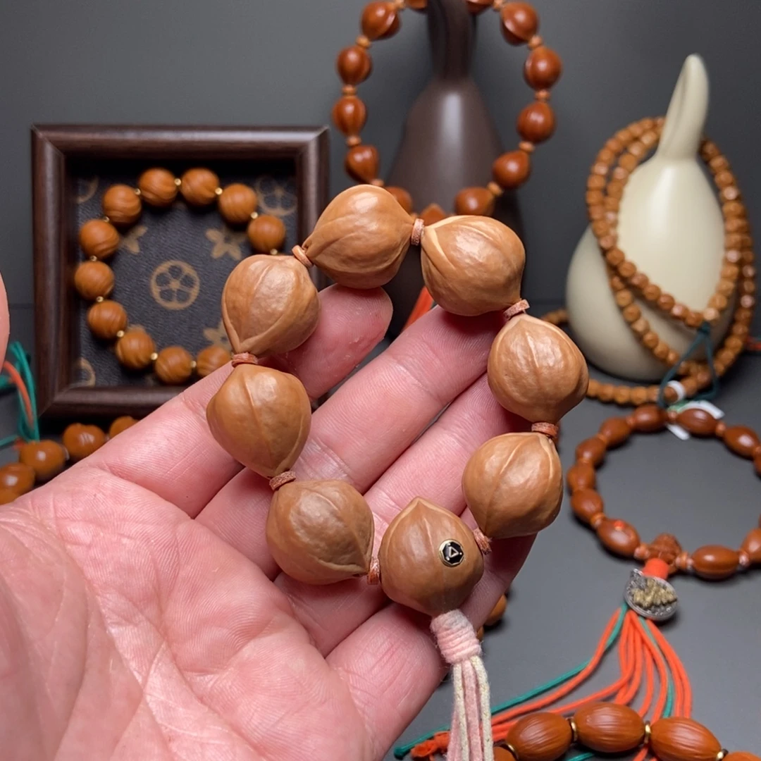 手串/手链橄榄核7颗 蜜桃手捻 苏工 橄榄核手串