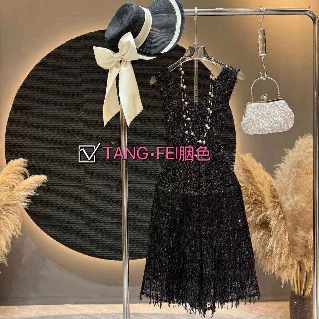 TANG-FEI胭色【夜幕】TF0073气质时尚连衣裙