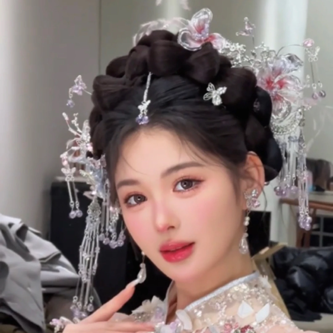 非金属仿水晶婚庆饰品 卡帝美学新款 1130 浅色仙气减龄甜美