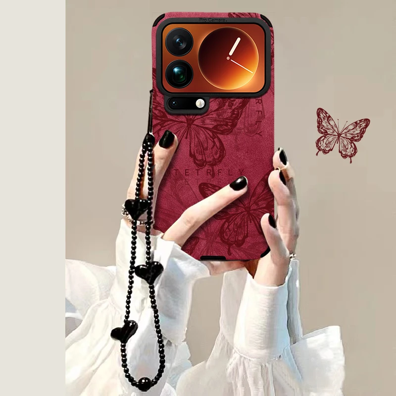 适用小米17ProMax手机壳15Ultra蝴蝶14实用数码配件高级感防摔